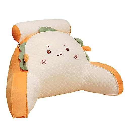 Lesekissen mit Armlehnen, Nachttischkissen mit abnehmbarem Nackenkissen, 2-in-1-Größen-Stützkissen, Sofa-Rückenkissen, ergonomisches und weiches Lesekissen von bevog