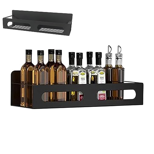 bevog Magnetischer Gewürzständer | Mobiler Regal-Organizer für Gewürzregal, starke magnetische Regale mit 2 Haken für die Organisation und Aufbewahrung der Küche, Kühlschrank von bevog