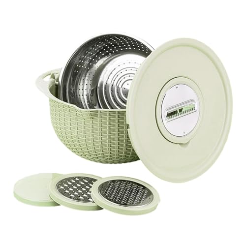 bevog Sieb mit Rührschüssel, multifunktionales Reissieb, einzigartiges Sieb mit Rührschüssel, drehbares Küchensieb zum Waschen von Gemüse, Salat, Wohnung, Haus von bevog