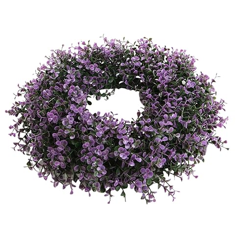 bevog aus grünen Blättern, künstliche Lavendelkränze, Türkranz mit Feder, Herbst-Lavendel, für Wohnzimmer-Dekoration, Wandmantel, Schlafzimmertür von bevog