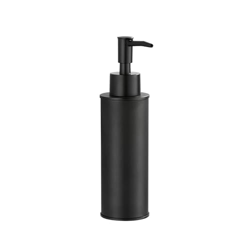 BGL Seifenspender, rund, Schwarz, stehend, Shampoospender für Bad und Küche von BGL