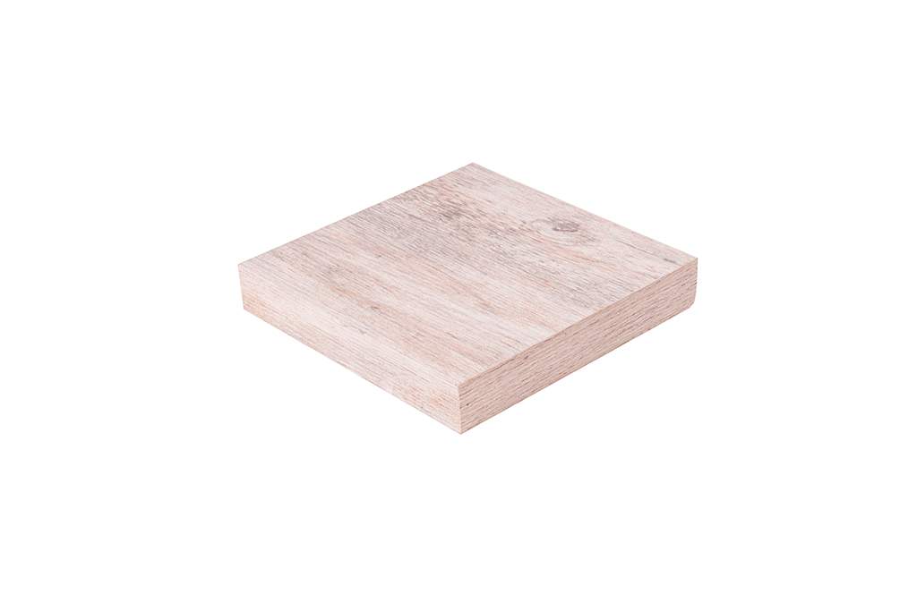 bhp Wandboard "Simple", 3,8cm, foliert, helle Eiche, inkl. Wandhalterung 23,5 x 23,5cm von bhp