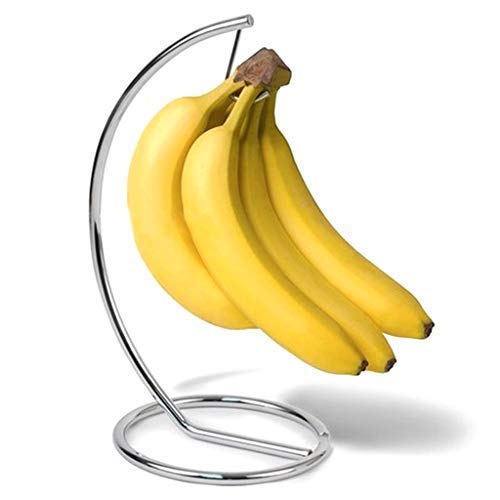 bhty235 Obstaufhänger Bananenständer, Metall-Gestell, 33cmx16.3cm Haken Halter Wohnzimmer Dekoration Bananenhalter Obstaussteller von bhty235