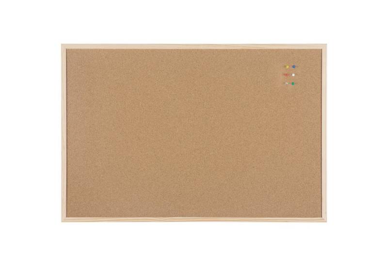 bi-office Pinnwand Korktafel MC070012010 beidseitig Holzrahmen 90x60cm von bi-office