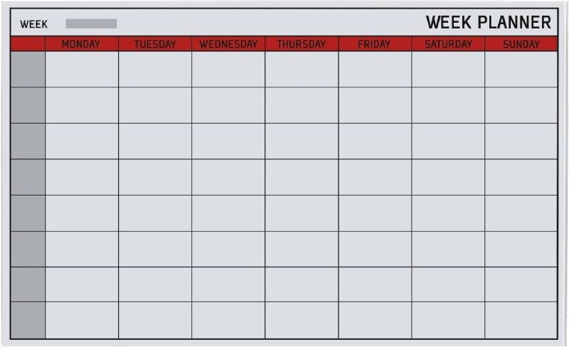 bi-office Wandtafel Glasboard 'Week Planner' 78x48cm von bi-office