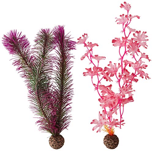biOrb 46082 Seetang Set M pink - Aquariumdekoration, zwei künstlichen Wasserpflanzen, Einrichtung von Süßwasseraquarien und Meerwasseraquarien von biOrb