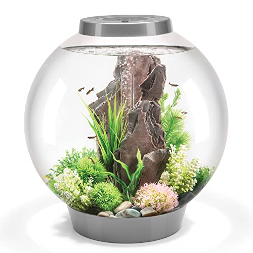 biOrb 72012 CLASSIC 60 LED, 60 L, silber - Acryl-Aquarium in Kugelform, Komplett-Set mit Filtersystem, LED-Beleuchtung, Keramik-Kies von biOrb
