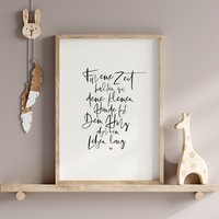 Poster "Für Eine Zeit" + Goldfarbene Herz von biabeePapeterie