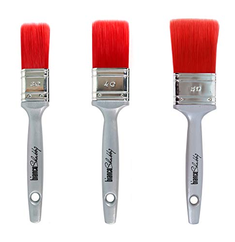bianco Shabby® Professionelle Pinsel-Set für Chalk Paint, Wasserfarben, zum Basteln (30 + 40 + 50 mm) von bianco Shabby