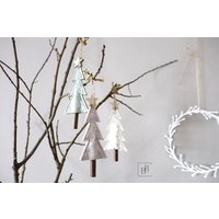 3Er Set Weihnachtsanhänger, Weihnachtsdekoration, Weihnachtsbaumschmuck, Christbaumkugeln von bibdecofieber