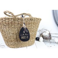 Großer Osteranhänger in Ei-Form Mit Eingravierten Ostermotiven - Vier Verschiedne Motive von bibdecofieber