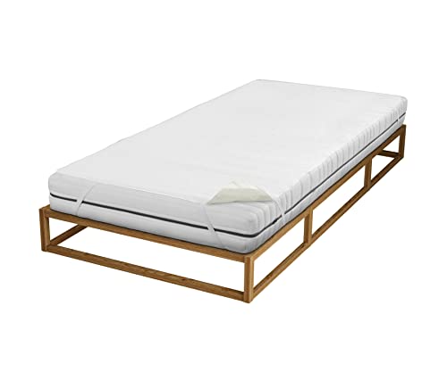 Sleep & Protect wasserundurchlässige Molton-Matratzenauflage 0809600 weiß 1x 160x200 cm von biberna Sleep & Protect