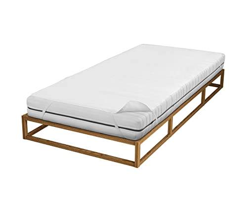 Sleep & Protect wasserundurchlässige Molton-Matratzenauflage 0809720 weiß 1x 140x200 cm von biberna Sleep & Protect