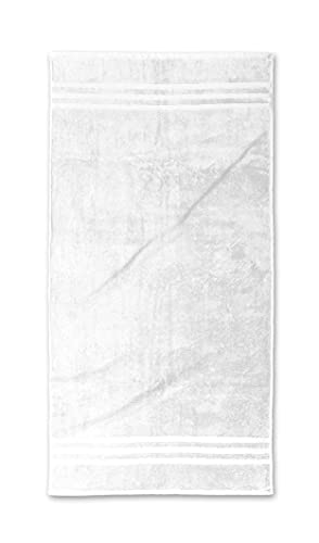 Castell 0100144 Strandlaken/Strandtuch Baumwoll Frottier 1x 90x200 cm, weiß von biberna