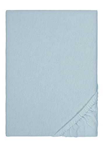 biberna Feinbiber-Spannbetttuch 0002744 blau 1x 140x200 cm - 160x200 cm von biberna