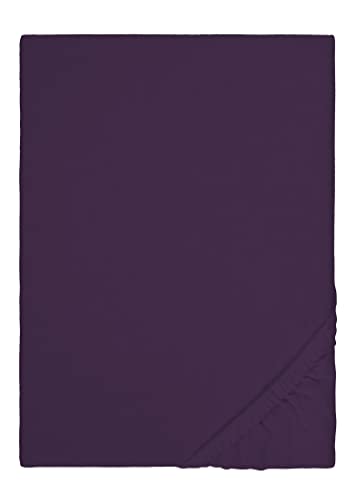 biberna Feinbiber-Spannbetttuch 0002744 dunkel violett 1x 140x200 cm - 160x200 cm von biberna