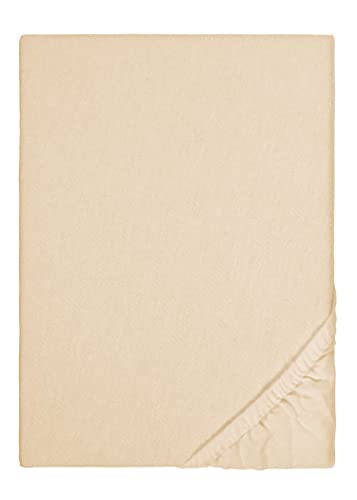 biberna Feinbiber-Spannbetttuch 0002744 beige 1x 90x190 cm - 100x200 cm von biberna