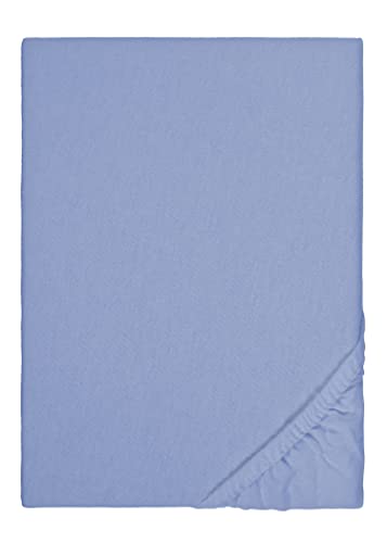 biberna Feinbiber-Spannbetttuch 0002744 blau 1x 90x190 cm - 100x200 cm von biberna