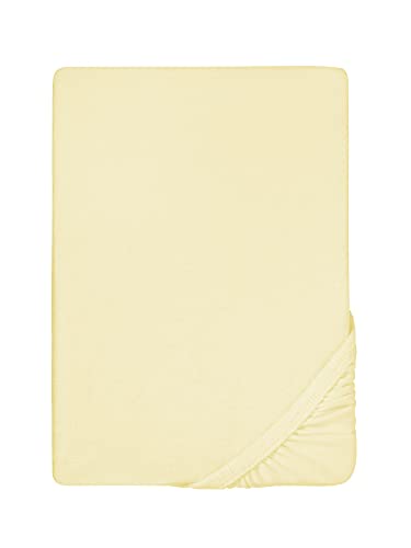 biberna Frottee-Stretch-Spannbetttuch 0012344 gelb 1x 90x190 cm - 100x200 cm von biberna