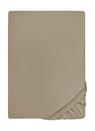 biberna Feinjersey-Spannbetttuch 0077144 Taupe 1x 60x120 cm - 70x140 cm von biberna