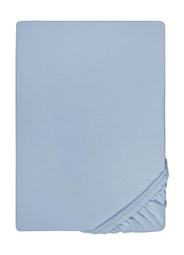 biberna Feinjersey-Spannbetttuch 0077144 eisblau 1x 140x200 cm - 160x200 cm von biberna