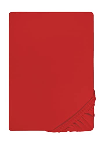 biberna Feinjersey-Spannbetttuch 0077144 rot 1x 140x200 cm - 160x200 cm von biberna