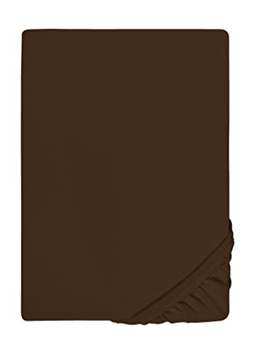 biberna Feinjersey-Spannbetttuch 0077144 topas/Mocca 1x 140x200 cm - 160x200 cm von biberna