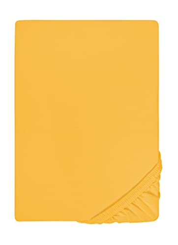 biberna Feinjersey-Spannbetttuch 0077144 gelb 1x 90x190 cm - 100x200 cm von biberna