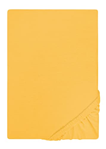 biberna Jersey-Spannbetttuch 0077155 gelb 1x 140x200 cm - 160x200 cm von biberna