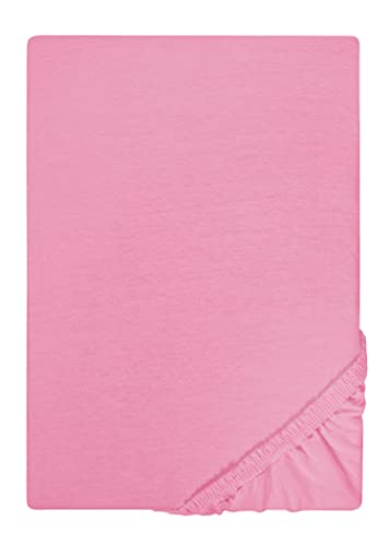 biberna Jersey-Spannbetttuch 0077155 pink 1x 140x200 cm - 160x200 cm von biberna