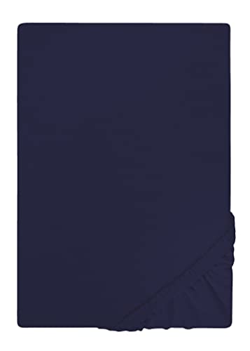 biberna Jersey-Spannbetttuch 0077155 Marine 1x 180x200 cm - 200x200 cm von biberna