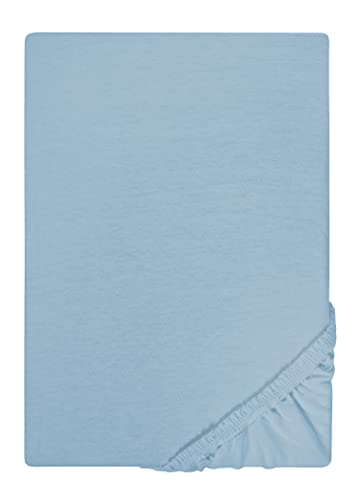 biberna Jersey-Spannbetttuch 0077155 blau 1x 90x190 cm - 100x200 cm von biberna