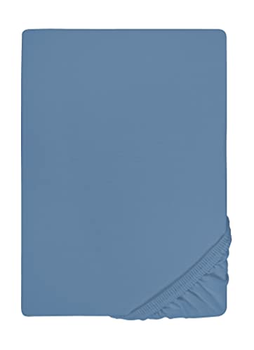 biberna Jersey-Elastic-Spannbetttuch 0077866 azurblau 1x 120x200 cm - 130x220 cm von biberna