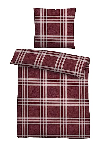 biberna 0840513 Melange-Flanell Bettwäsche von biberna