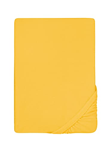 biberna Frottee-Stretch-Spannbetttuch 0012344 gelb 1x 180x200 cm - 200x200 cm von biberna