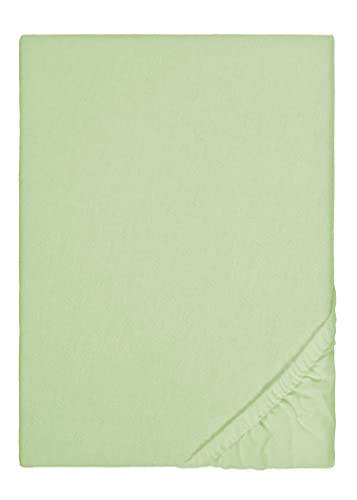 biberna Feinbiber-Spannbetttuch 0002744 pistaziengrün 1x 90x190 cm - 100x200 cm von biberna