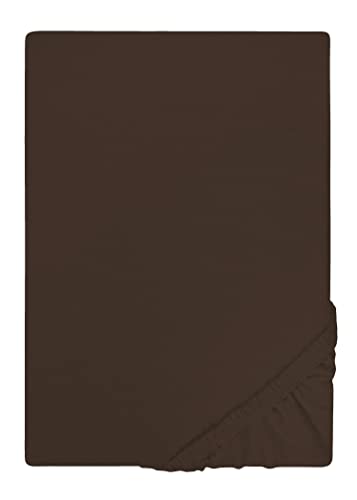 biberna Jersey-Spannbetttuch 0077155 topas/Mocca 1x 180x200 cm - 200x200 cm von biberna