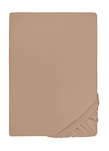 biberna Jersey-Elastic-Spannbetttuch 0077866 Macchiato 1x 90x190 cm - 100x220 cm von biberna