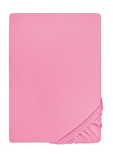 biberna Feinjersey-Spannbetttuch 0077144 pink 1x 180x200 cm - 200x200 cm von biberna