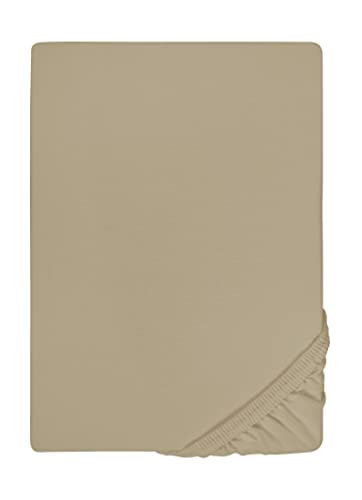 biberna Jersey-Elastic-Spannbetttuch 0077866 Taupe 1x 140x200 cm - 160x220 cm von biberna