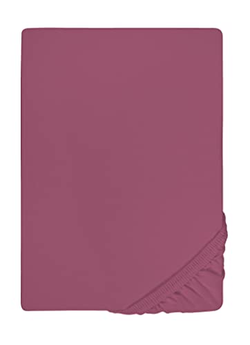 biberna Jersey-Elastic-Spannbetttuch 0077866 brombeer 1x 90x190 cm - 100x220 cm von biberna