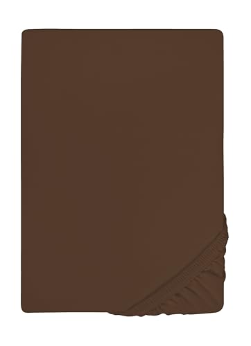 biberna Jersey-Elastic-Spannbetttuch 0077866 topas/Mocca 1x 120x200 cm - 130x220 cm von biberna