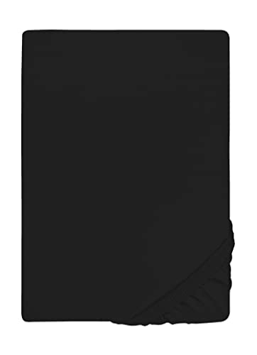biberna Jersey-Elastic-Topper-Spannbetttuch 0077641 schwarz 1x 180x200 cm - 200x220 cm von biberna