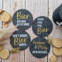4Er Set Bier Untersetzer Mit Geschenkschachtel 4Er Set Bier Untersetzer Mit Geschenkschachtel von bibikreativ