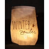 Led - Lichtbeutel Lichterbeutel Mit Text Winter ... Engel Oder Sterne - Wahlweise in 2 Größen von biclalo