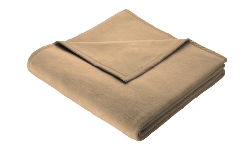 Biederlack Wohn- und Kuscheldecke, 86 % Polyacryl (Dralon), Veloursband-Einfassung, 150 x 200 cm, Kamel, Thermosoft, 240813 von biederlack