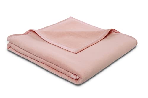 biederlack® Flauschige Kuscheldecke Pure Cotton I Made in Germany I Öko-Tex Made in Green I Wohndecke aus 100% Baumwolle in Rosa I Couch-Decke 150x200 cm | nachhaltig produzierte Sofadecke von biederlack