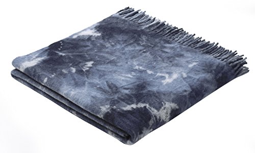 biederlack Denim Plaids Decke Überwurf 130 x 170 cm, Kaschmir, Batik, 75 x 50 x 5 cm von biederlack