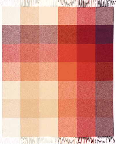 Biederlack Plaid Sofadecke Various mit Fransen aus 50% Baumwolle und 50% Polyacryl in der Farbe Terra, Maße: 130cm x 170cm, 732972 von biederlack