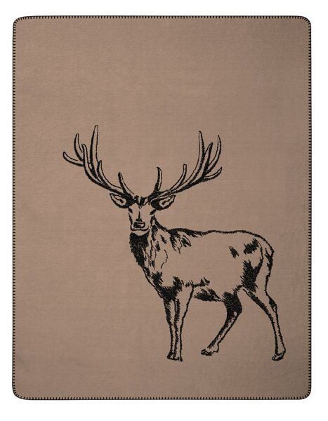 biederlack Wohndecke Serie Alp Chic "Deer", 80 % recycelte Fasern von biederlack